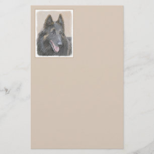 Papelería Pintura de Tervuren belga - Arte de perro original