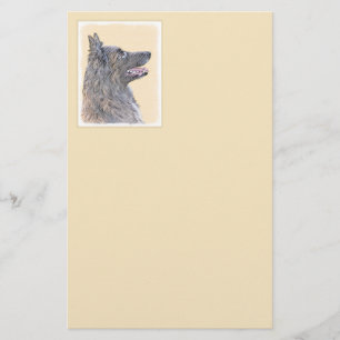 Papelería Pintura de Tervuren belga - Arte de perro original