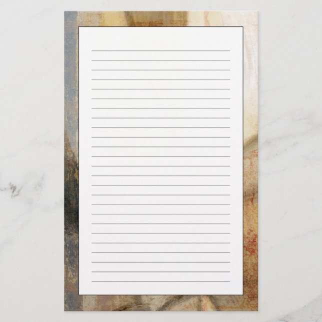 Papelería Pintura de tono de tierra texturada en bruto (Anverso)