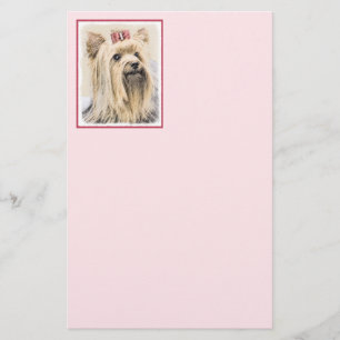 Papelería Pintura de Yorkshire Terrier - arte original lindo