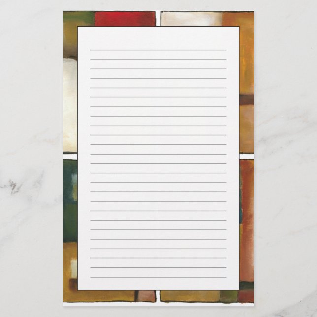 Papelería Pintura en cuatro paneles de Jennifer Goldberger (Anverso)