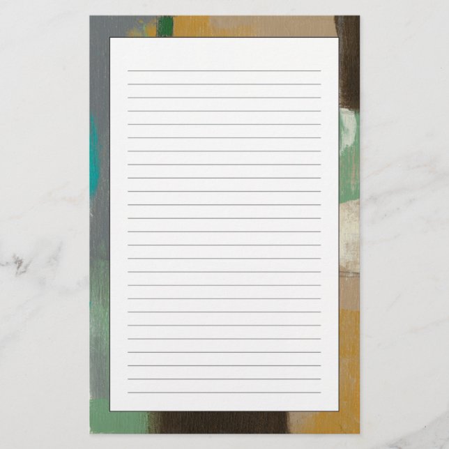Papelería Pintura expresionista con pincel fuerte (Anverso)