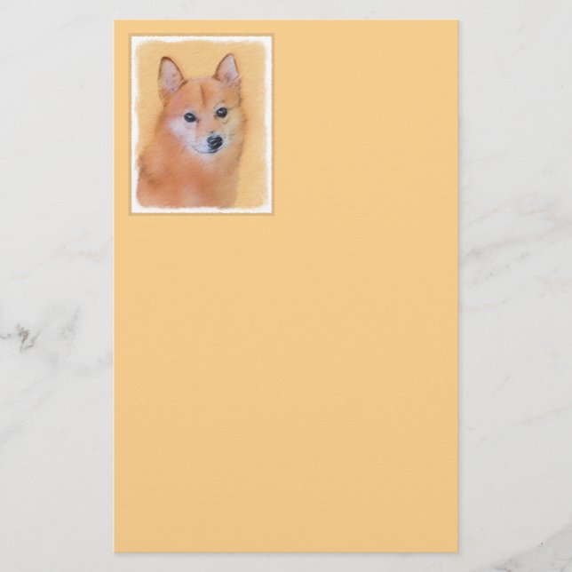 Papelería Pintura finlandesa de Spitz - Arte de perro origin (Anverso)
