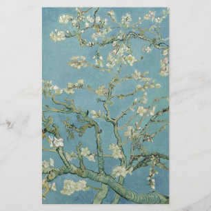 Papelería Pintura floral del flor de la almendra de Vincent