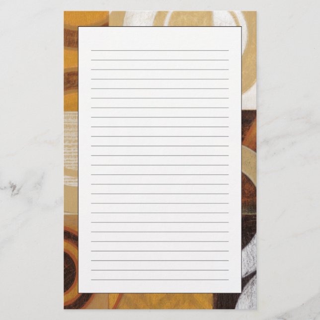 Papelería Pintura moderna con patrones circulares (Anverso)