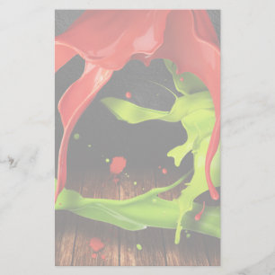 Papelería Pintura roja verde