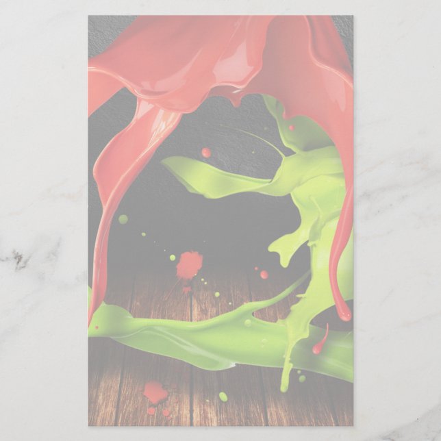 Papelería Pintura roja verde (Anverso)