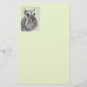 Papelería Pintura Schnauzer (gigante, estándar) - Arte de pe