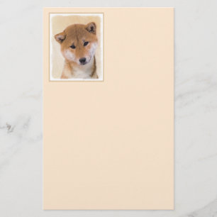 Papelería Pintura Shiba Inu (roja) - Arte Perro Original