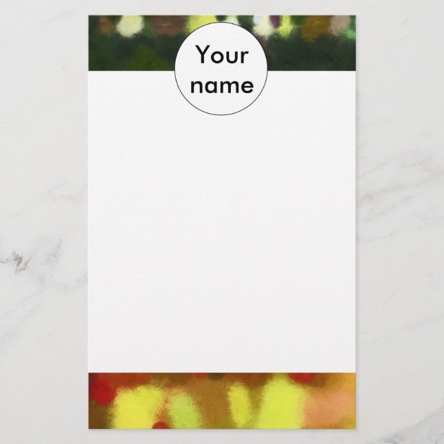 Papelería Pintura verde roja (Anverso)