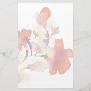 Papelería Pinturas florales abstractas de la acuarela