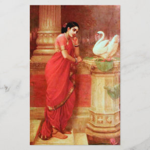 Papelería Pinturas-Hamsa Dhayamthi de Ravi Varma