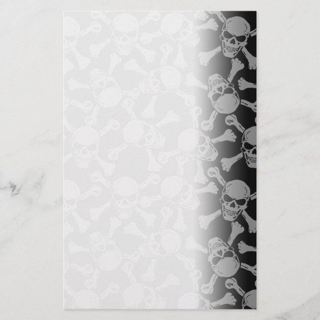 Papelería Pirata de la roca del gótico de la bandera pirata (Anverso)