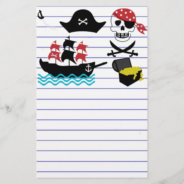 Papelería Pirates Stationery (Anverso)