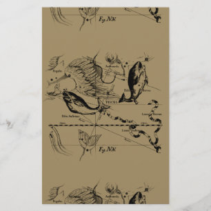 Papelería Pisces Constellation Hevelius Decoración 1690