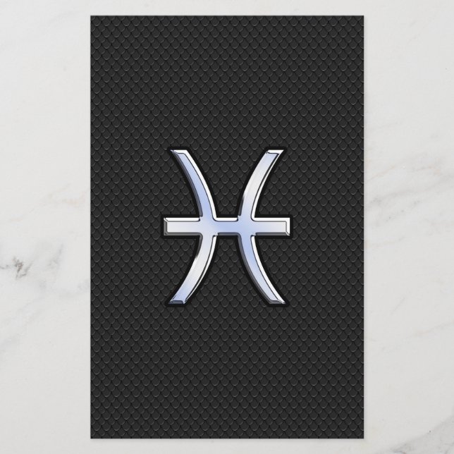 Papelería Pisciendo Rótulo Zodiac en decoración de piel de s (Anverso)