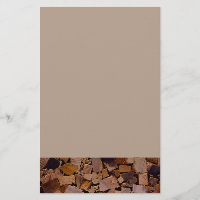 Papelería Pista de madera rústica de madera grano patrón de  (Anverso)