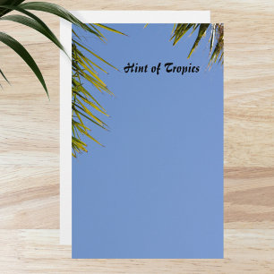 Papelería Pista de palmeras tropicales cielo azul