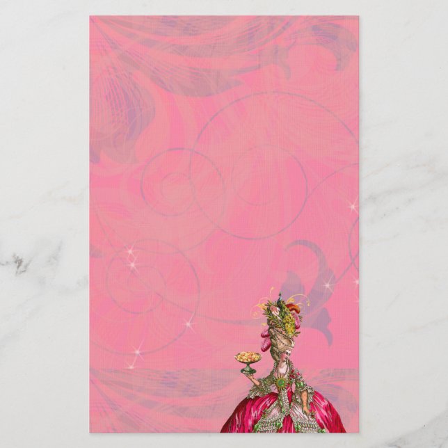 Papelería Pista de pastelería Marie Antoinette Peacock (Anverso)