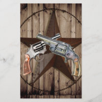 Pistolas de vaquero de la estrella de texas rústic