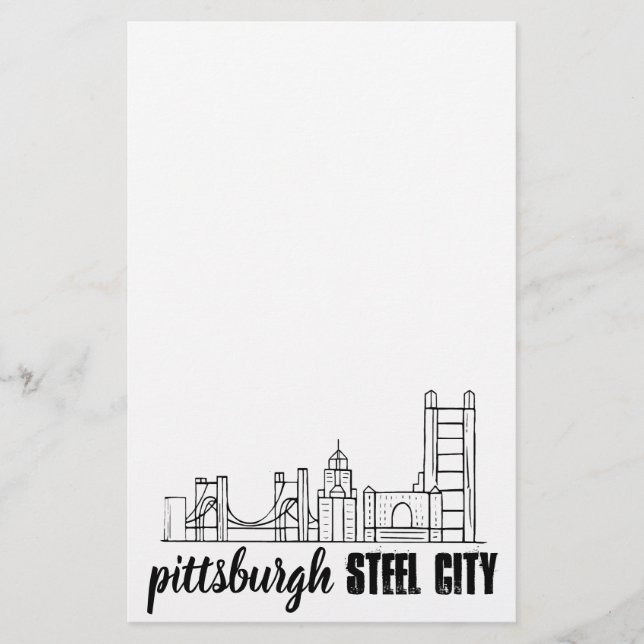 Papelería Pittsburgh Skyline (Anverso)