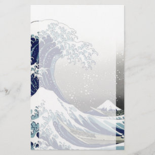 Papelería PixDezines Vintage, Gran Ola, Hokusai 葛飾北斎の神奈川沖浪