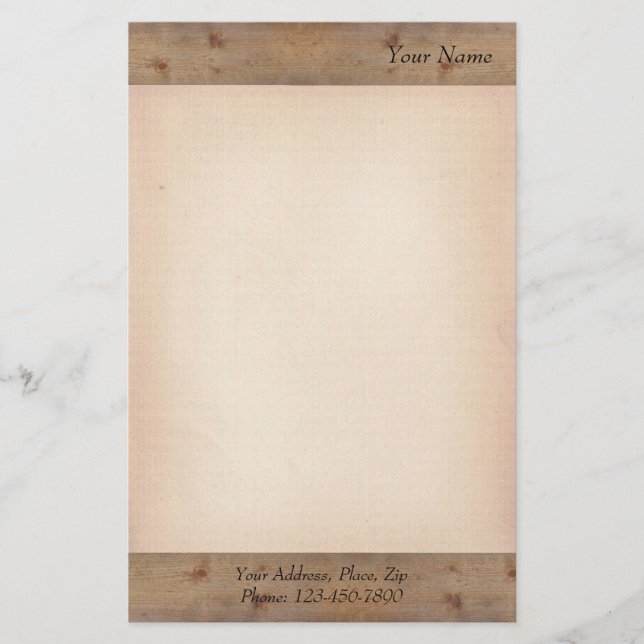Papelería Placas de madera (Anverso)
