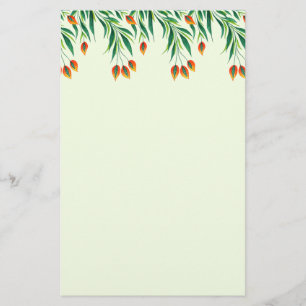 Papelería Planta verde de la primavera con los brotes