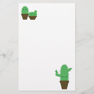 Papelería Plantas de cacti kawaii de Cute estacionadas