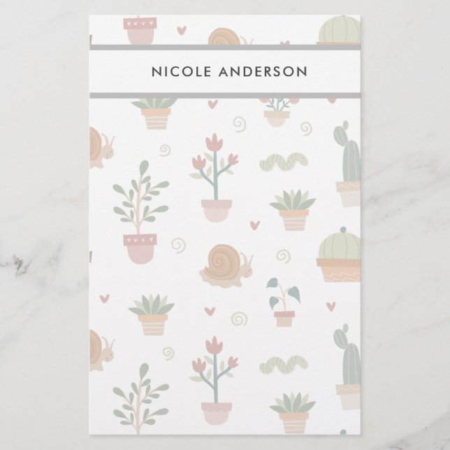 Papelería Plantas y suculentos (Anverso)