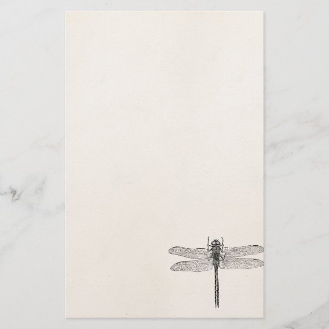 Papelería Plantilla americana de la mosca del dragón de la (Anverso)