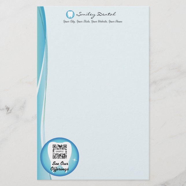 Papelería Plantilla de diseño dental (Anverso)