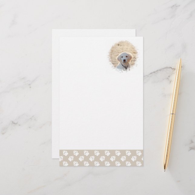 Papelería Plantilla de fotografía de Mascota personalizado c (Anverso/Reverso In Situ)