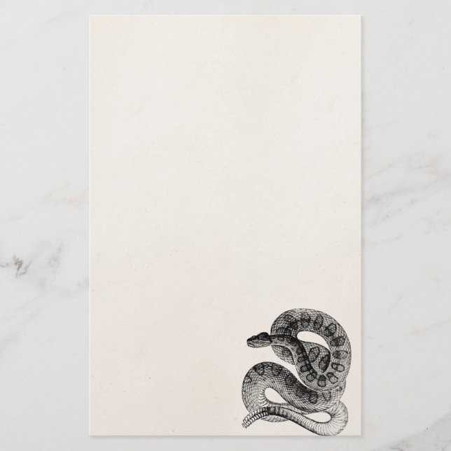 Papelería Plantilla de la serpiente del reptil de la (Anverso)