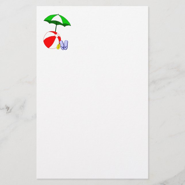 Papelería Plantilla de paraguas de la piscina de bolas de pl (Anverso)