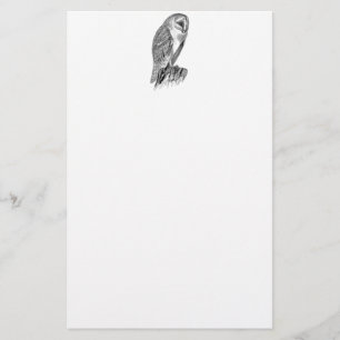 Papelería Plantilla del ilustracion del pájaro del búho de