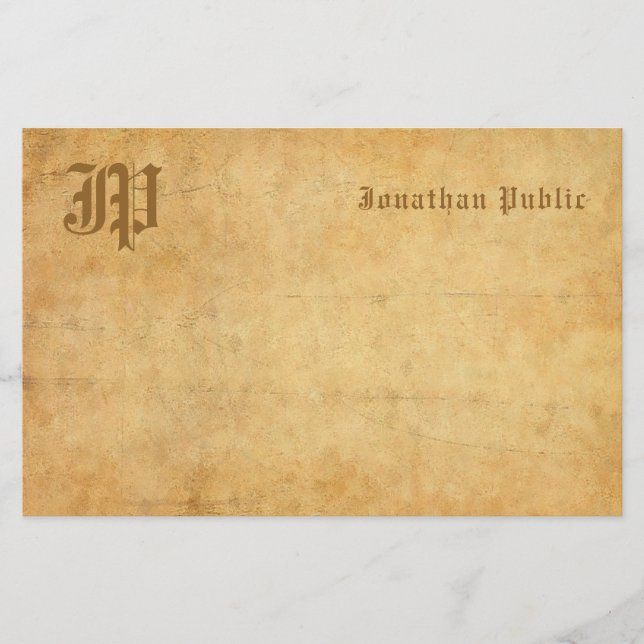 Papelería Plantilla elegante del texto manuscrito del (Anverso)