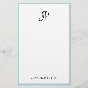 Papelería Plantilla minimalista del monograma manuscrito