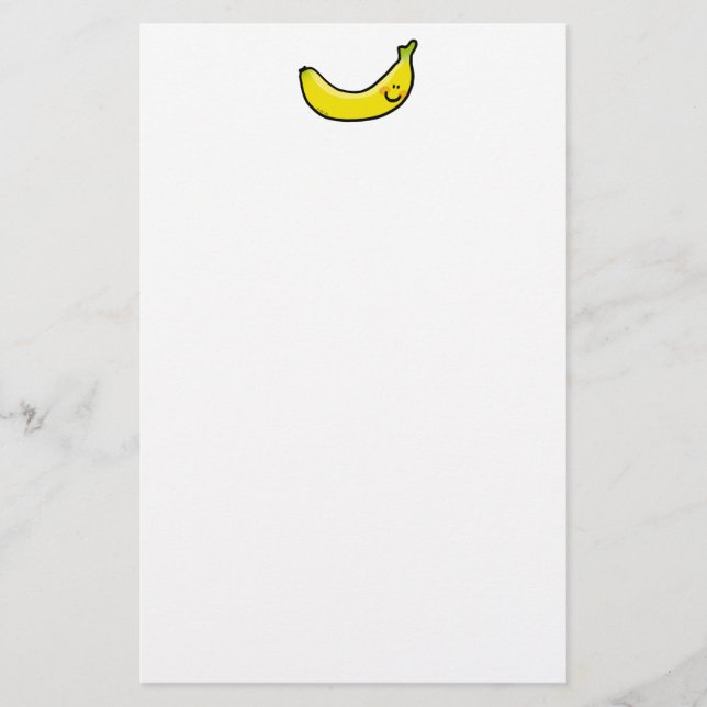 Papelería Plátano amarillo divertido (Anverso)