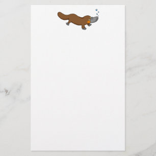 Papelería Platypus pato-cargado en cuenta natación linda