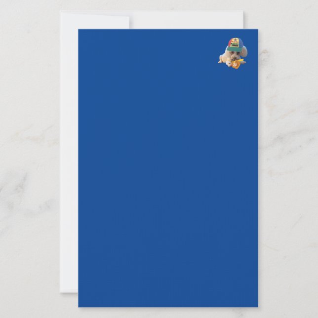 Papelería Play Ball Poodle Stationery (Anverso)