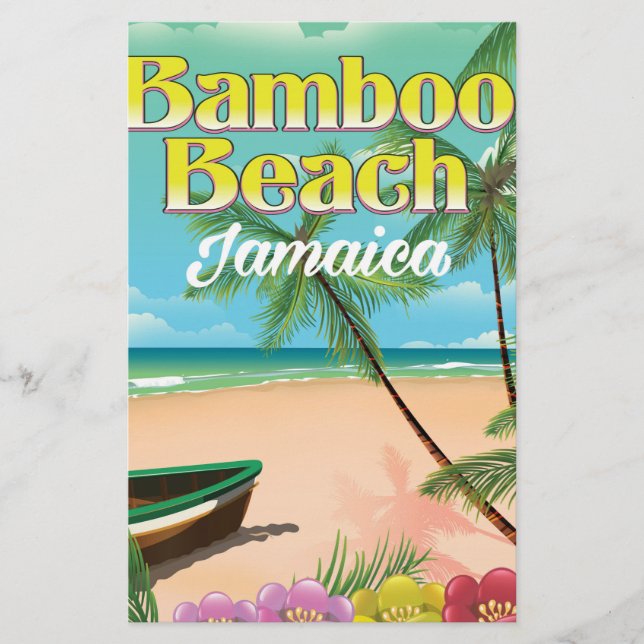 Papelería Playa Bamboo Jamaica (Anverso)