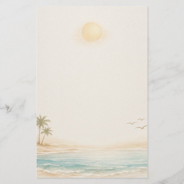 Papelería Playa Costera Serena (Reverso)