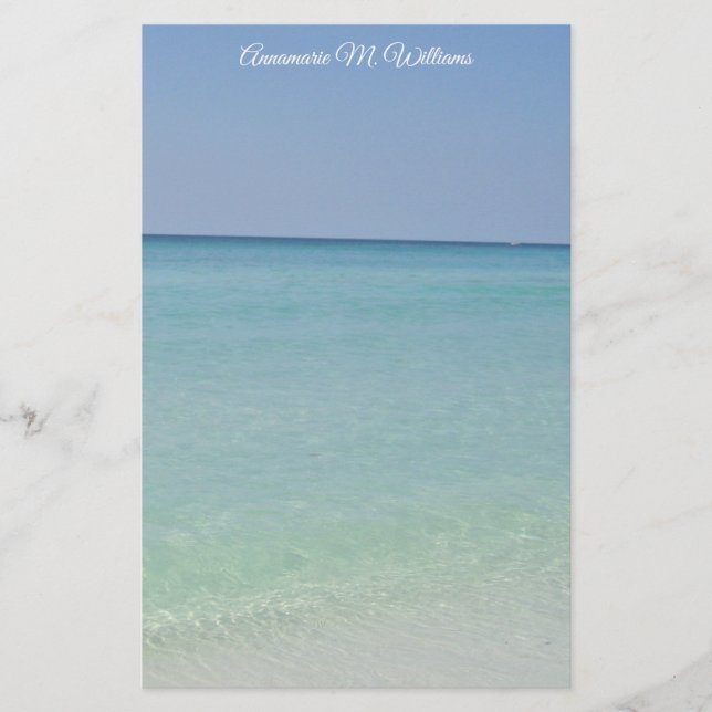 Papelería Playa Cuta Personalizado (Anverso)