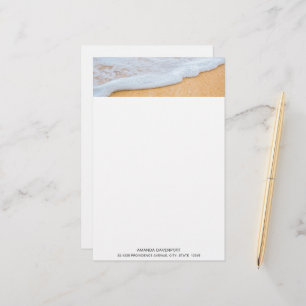 Papelería Playa de arena con un poco de espuma