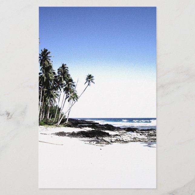 Papelería Playa de palmeras y paraísos exóticos (Anverso)