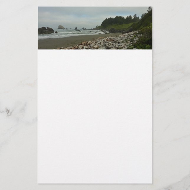 Papelería Playa oculta I en el Parque Nacional Redwood (Anverso)