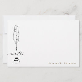 Papelería Pluma de ave personalizada Tinta escrita a mano