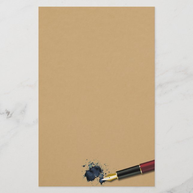 Papelería Pluma de fuente de relleno con ranura para tinta - (Anverso)