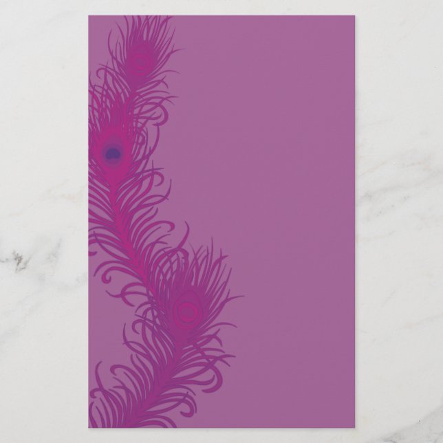 Papelería Pluma del pavo real inmóvil (Anverso)